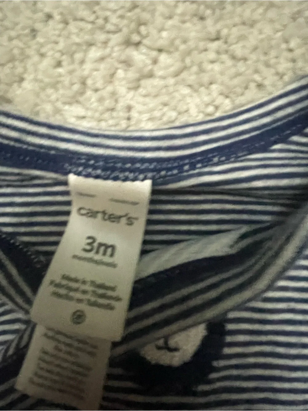 Carter's Blue & Gray Baby One-Piece Footies - 3 Pack